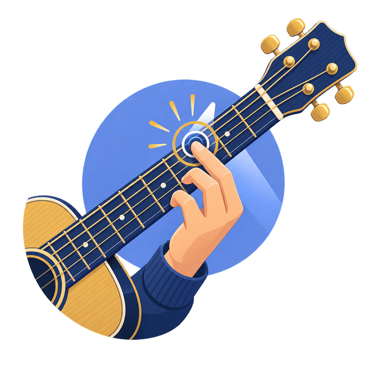 Guitar learning illustration